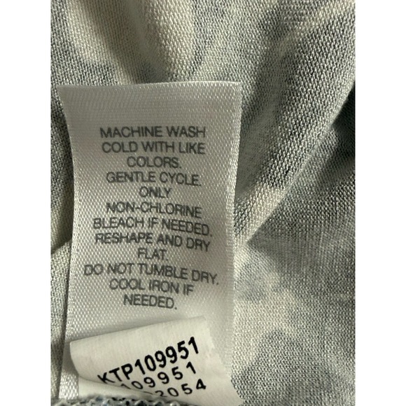 J Jill Wearever Womens Floral Boat Neck 3/4 Sleeve Top Stretchy Black Sz M - Picture 8 of 9